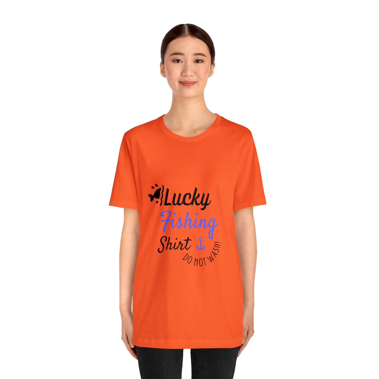Lucky Fishing Shirt Tee! Unisex Jersey Short Sleeve Tee