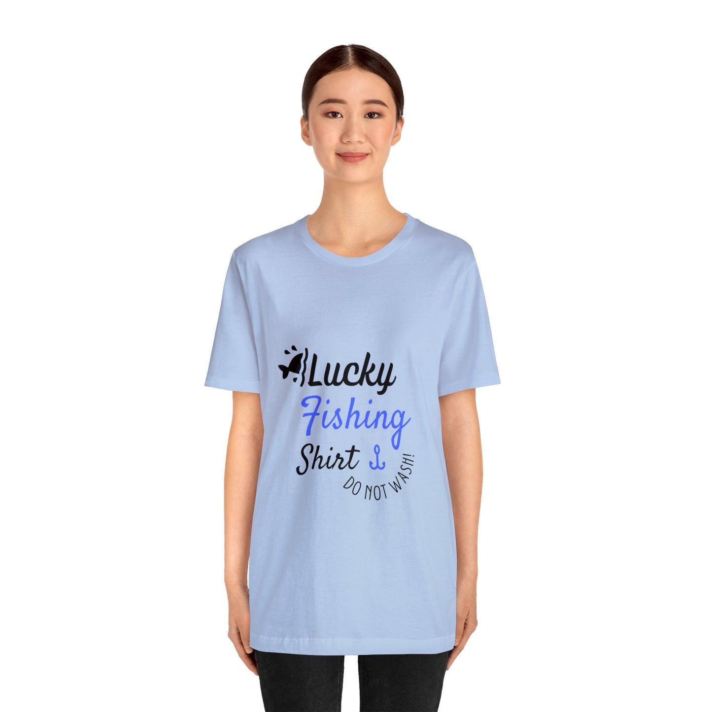 Lucky Fishing Shirt Tee! Unisex Jersey Short Sleeve Tee