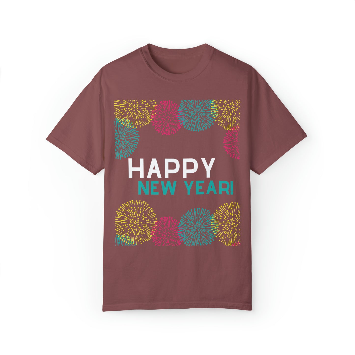 HAPPY NEW YEAR TEE Unisex Garment-Dyed T-shirt
