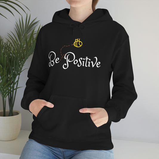 Be Positive (Black Hoodie) Unisex Heavy Blend™ Hooded Sweatshirt
