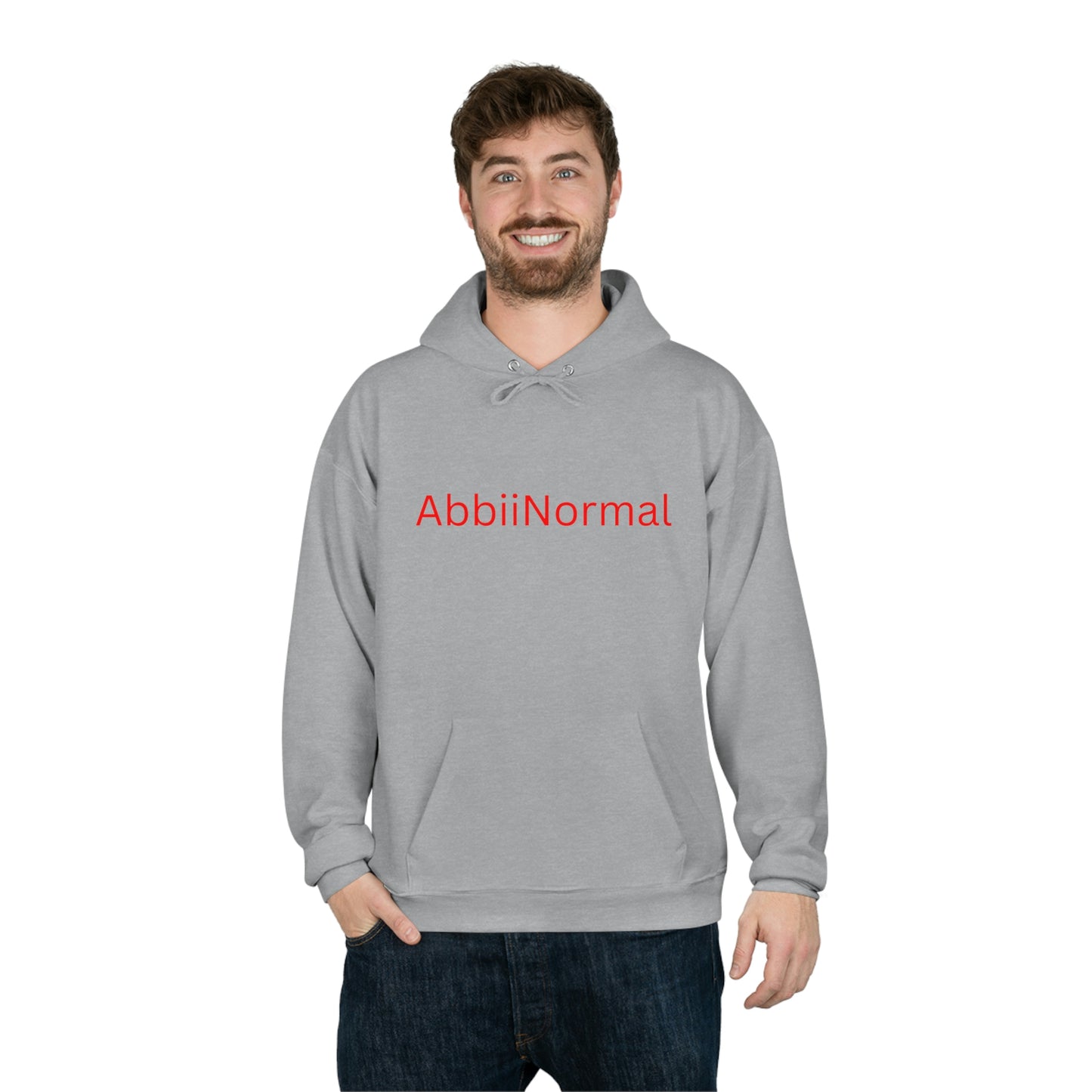Abbii Normal Black/grey Hoodie! Unisex EcoSmart® Pullover Hoodie Sweatshirt